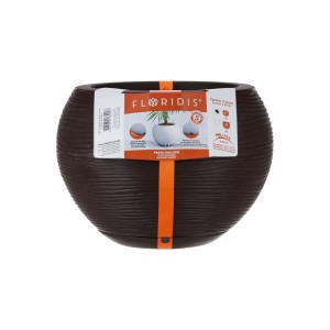 Vaso Florença Sisal Marrom Stone Effect - 17cm X 19cm -  Floridis