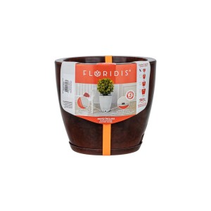 Vaso Amsterdã Marmorato Marrom - 27cm X 28cm – Floridis